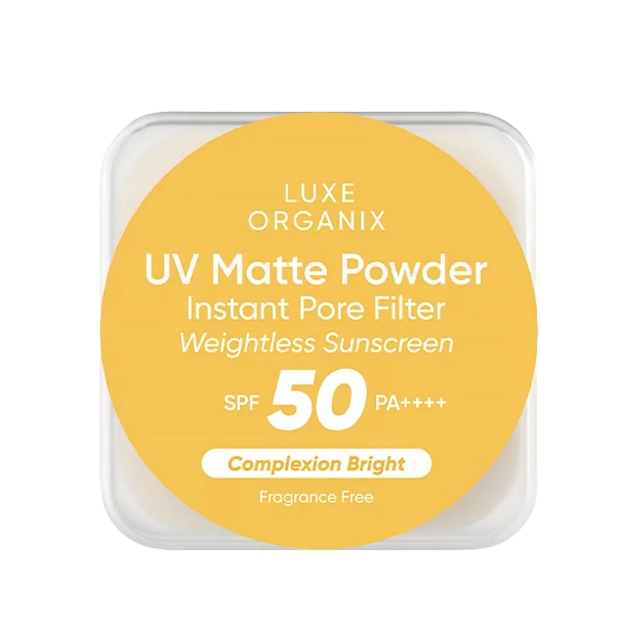Luxe Organix UV Matte Powder Instant Pore Filter Weightless Sunscreen Complexion Bright 15g