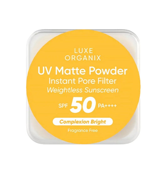 Luxe Organix UV Matte Powder Instant Pore Filter Weightless Sunscreen Complexion Bright 15g