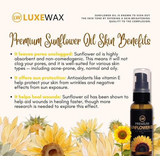 Luxewax Organic Sunflower Oil 50ml