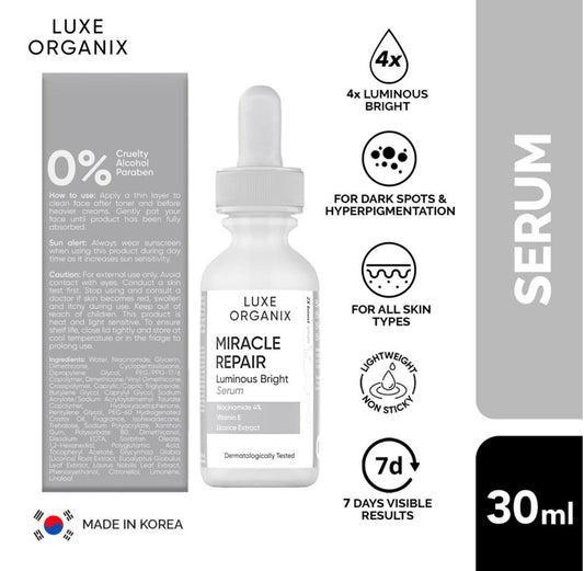 Luxe Organix Miracle Repair Luminous Bright Serum (Choose a Size)