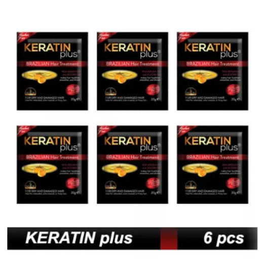 Keratin Plus Black Brazilian Hair Treatment 6 sachets