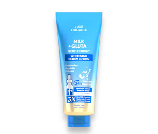 Luxe Organix Milk + Gluta Gentle Bright Whitening Serum Lotion (350ml)