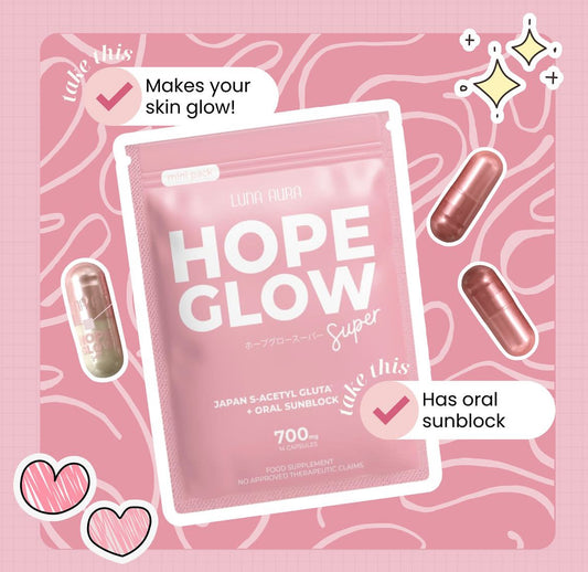 Luna Aura Hope Glow Super Glutathione Capsules 14 Caps