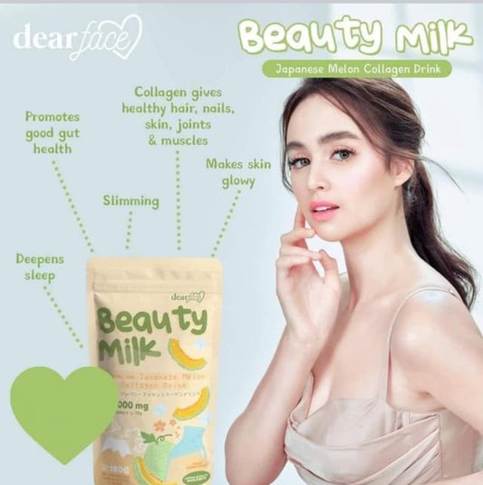 Dear Face Beauty Milk Premium Japanese Melon Collagen Drink (Choose a Size)