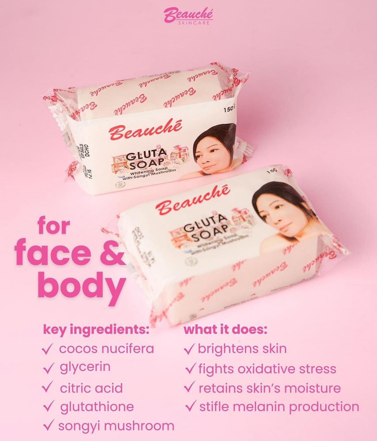 Beauche Gluta Whitening Soap Bar 90g