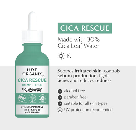 Luxe Organix Cica Rescue Calming Serum 30ml