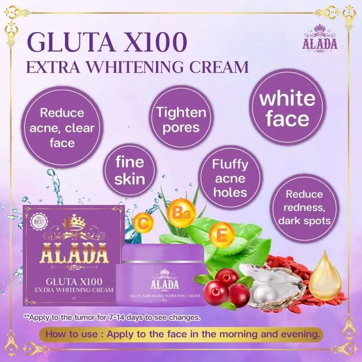 Alada Gluta X Extra Whitening Cream 5g – Colabella