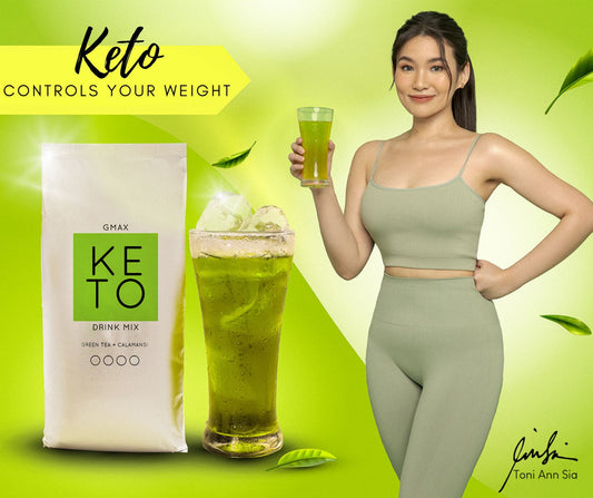 Gmax Keto Drink Mix Green Tea + Calamansi 1-Kilo Pack