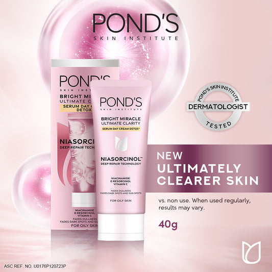Pond’s Bright Miracle Ultimate Clarity Serum Day Cream Detox 40g